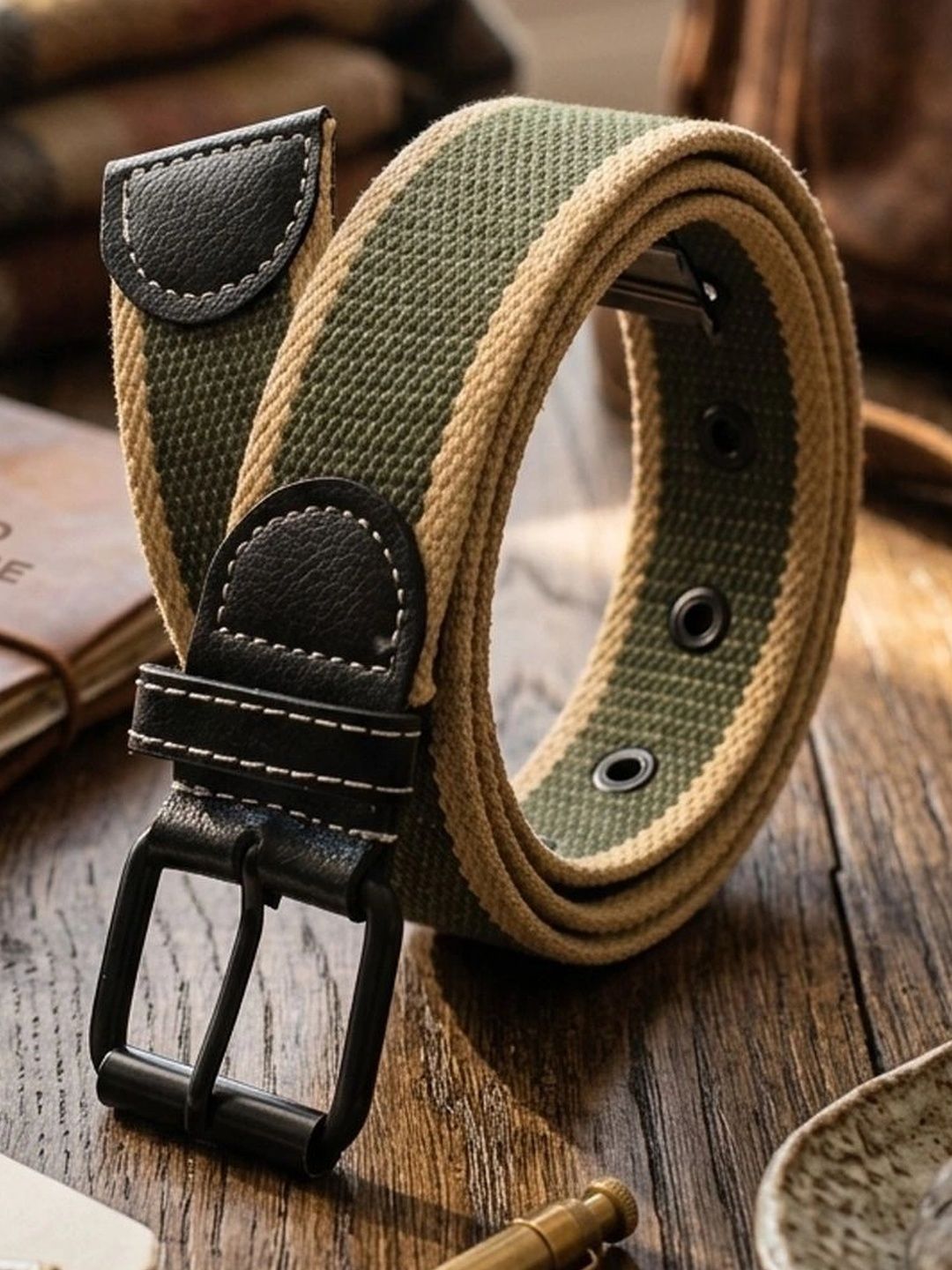 Elligator Men Striped 2 Belt-picture-57