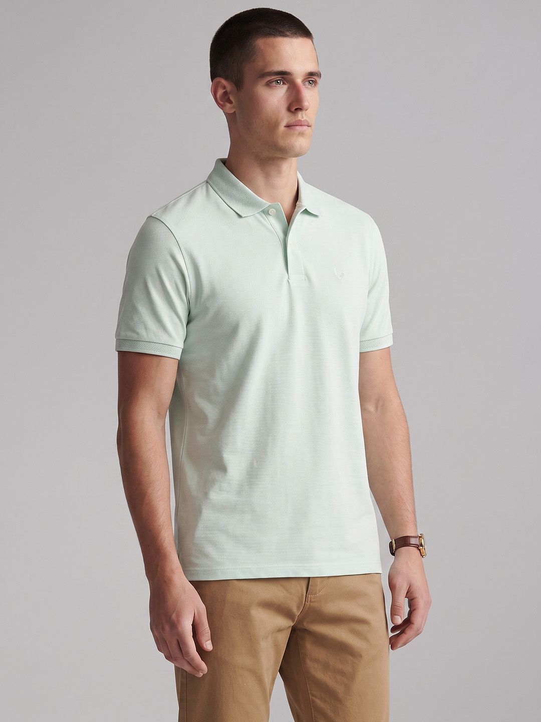 Allen Solly Polo Collar Pure Cotton T-shirt-image-32