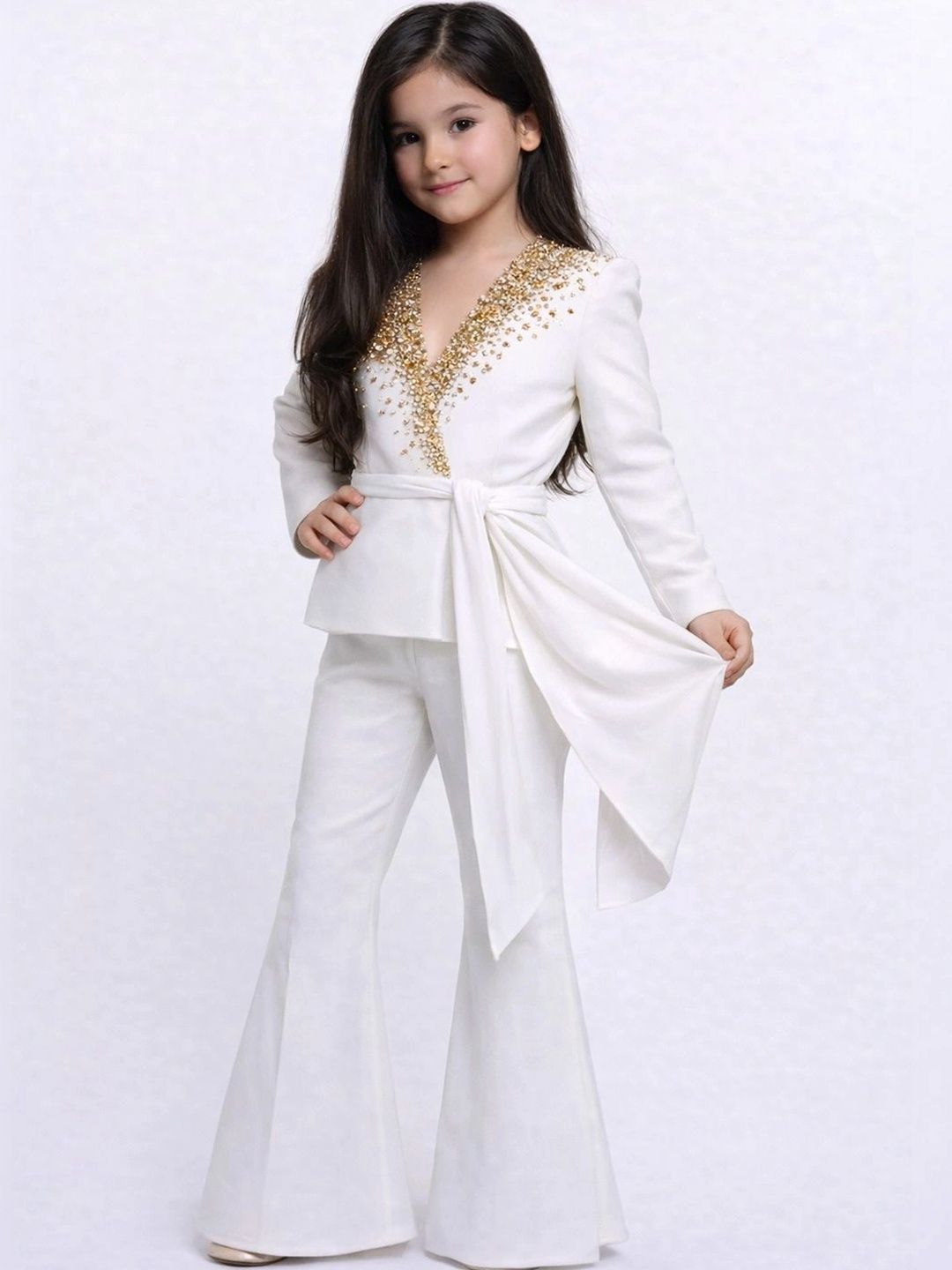 THE LITTLE CELEBS Bling & Sparkly Embellished Top with Trousers-picture-54