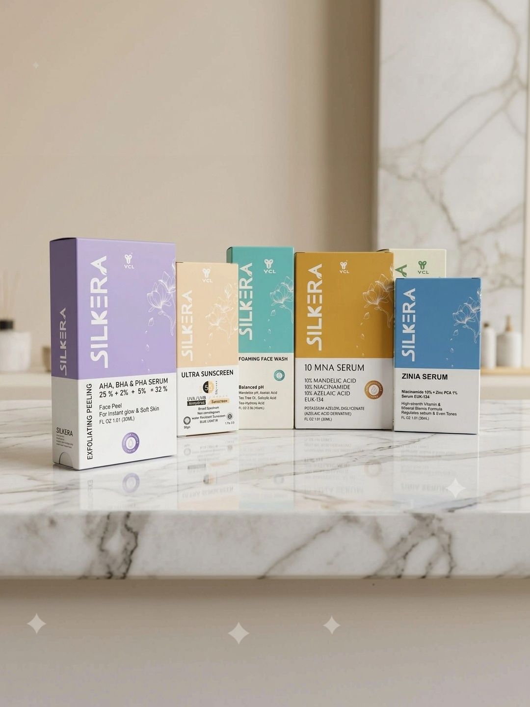SILKERA Set Of 5 Foaming Face Wash, Zinconia, AHA & BHA Serum, 10 MNA Serum & Sunscreen-image-7