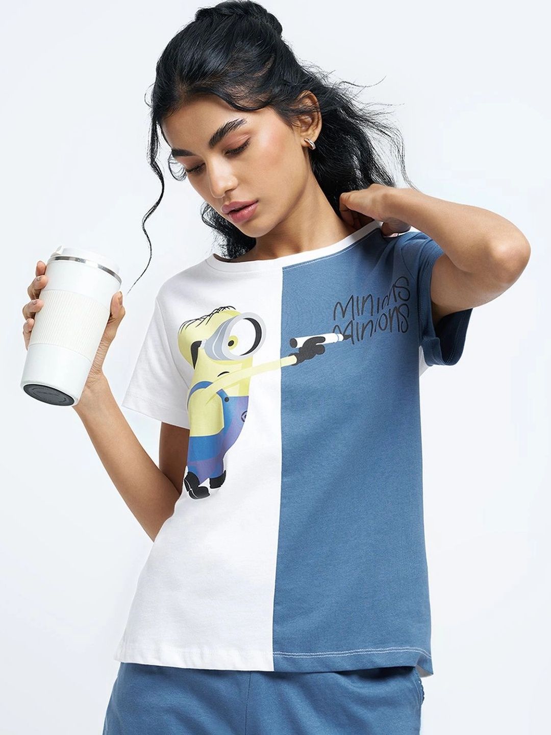 Dreamz by Pantaloons Printed Cotton Round Neck Lounge T-Shirt-image-35