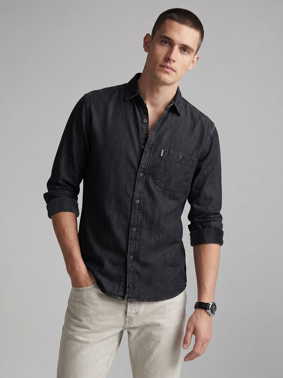 Louis Philippe Jeans Men Slim Fit Casual Shirt-picture-17