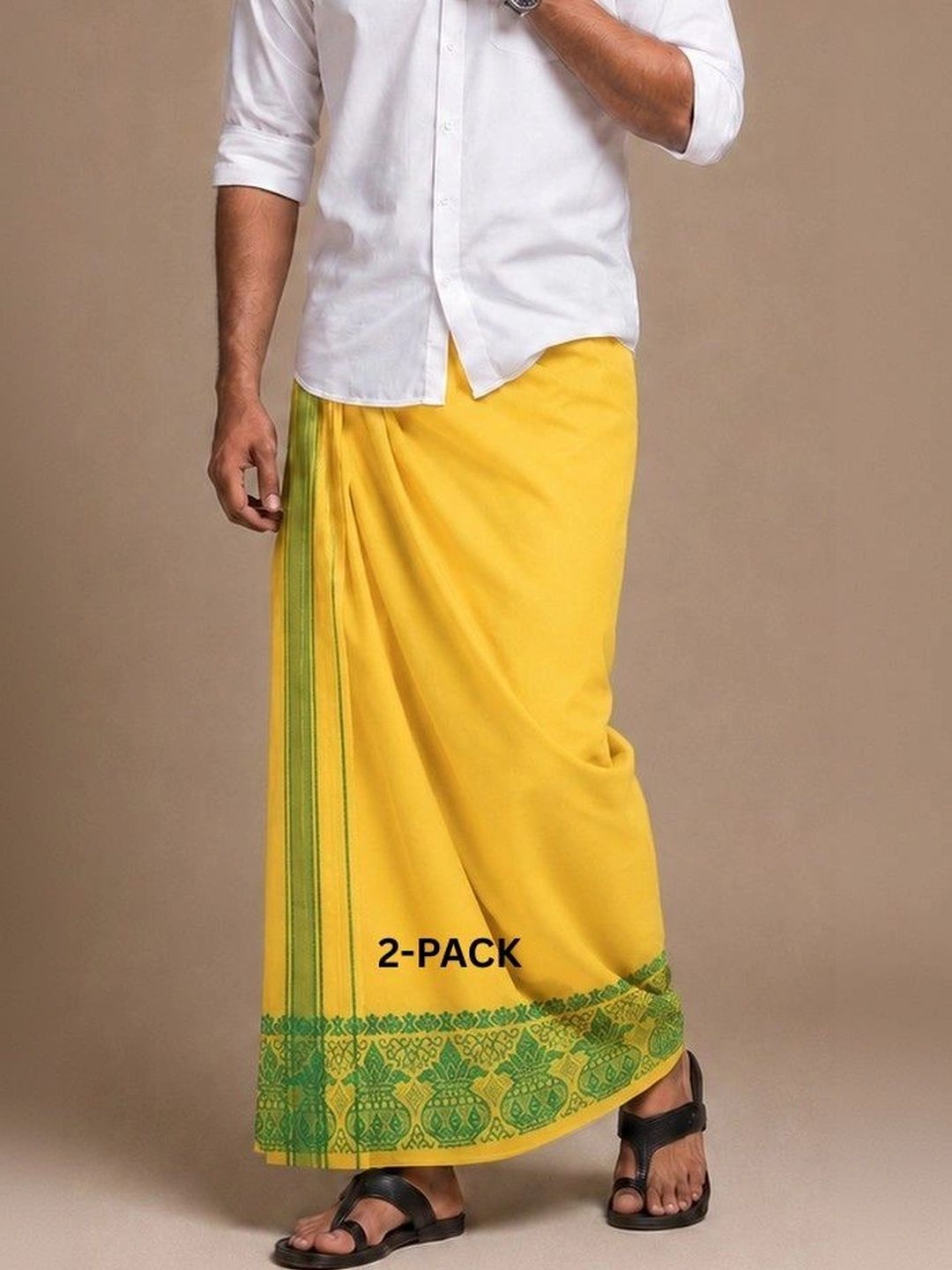 Sharan Elegance Men Embroidered Cotton Dhoti Dhotis-picture-33