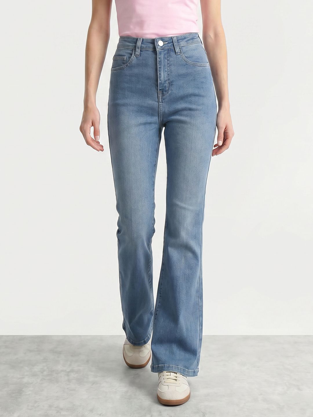 Mast & Harbour Women Bootcut Fit Stretchable Jeans-image-9