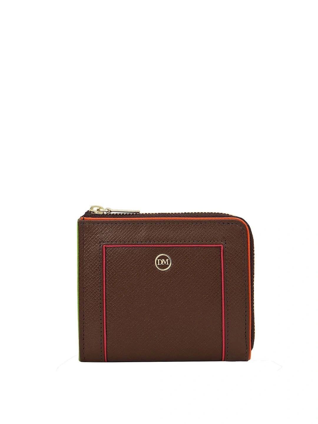 Da Milano Unisex Colourblocked Leather Zip Around Wallet-picture-23