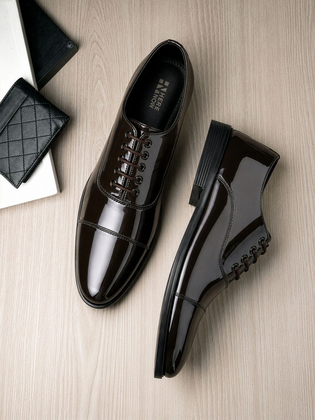 HERE&NOW Men Round Toe Lace-Ups Oxford Formal Shoes-image-12