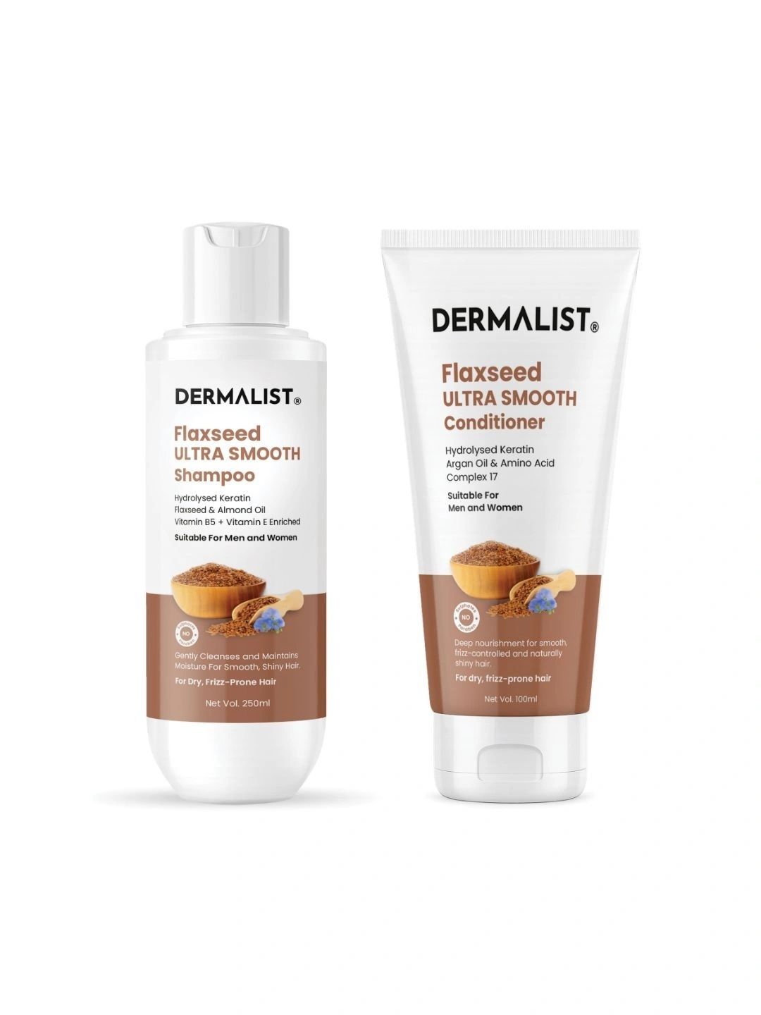 Dermalist Set Of 2 Flaxseed Ultra Smooth Shampoo - 250ml & Conditioner - 100 ml-picture-33