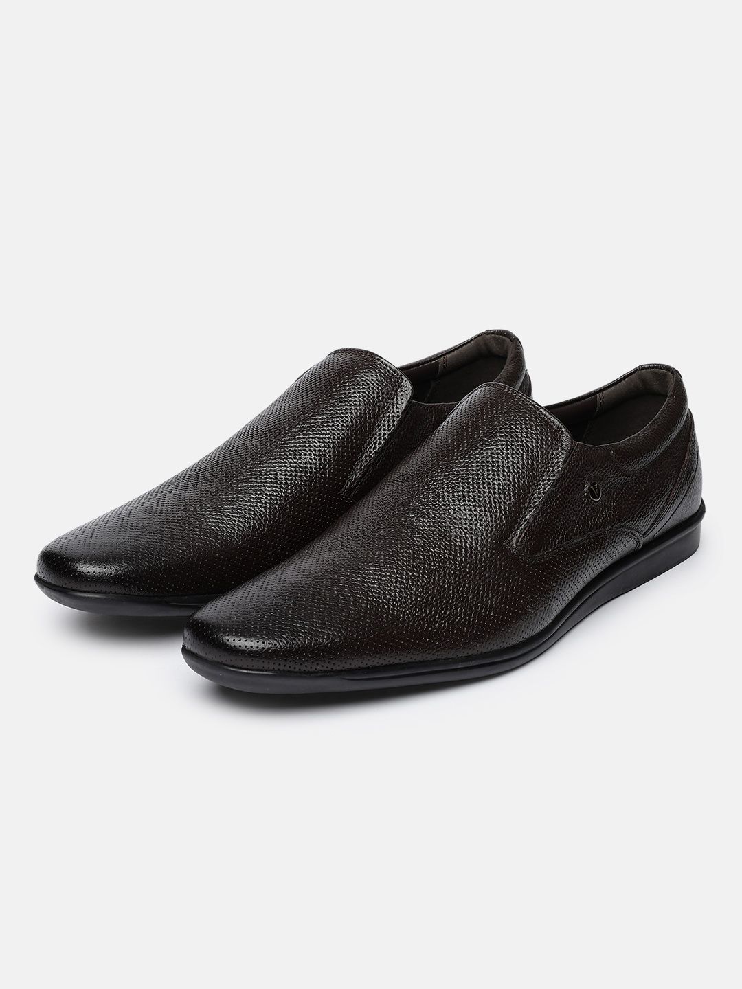 Van Heusen Men Textured Leather Pointed Toe Formal Slip-On Shoes-picture-37