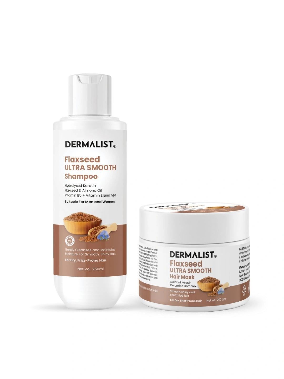 Dermalist Set Of 2 Flaxseed Ultra Smooth Shampoo - 250ml & Hair Mask - 200 g-image-35