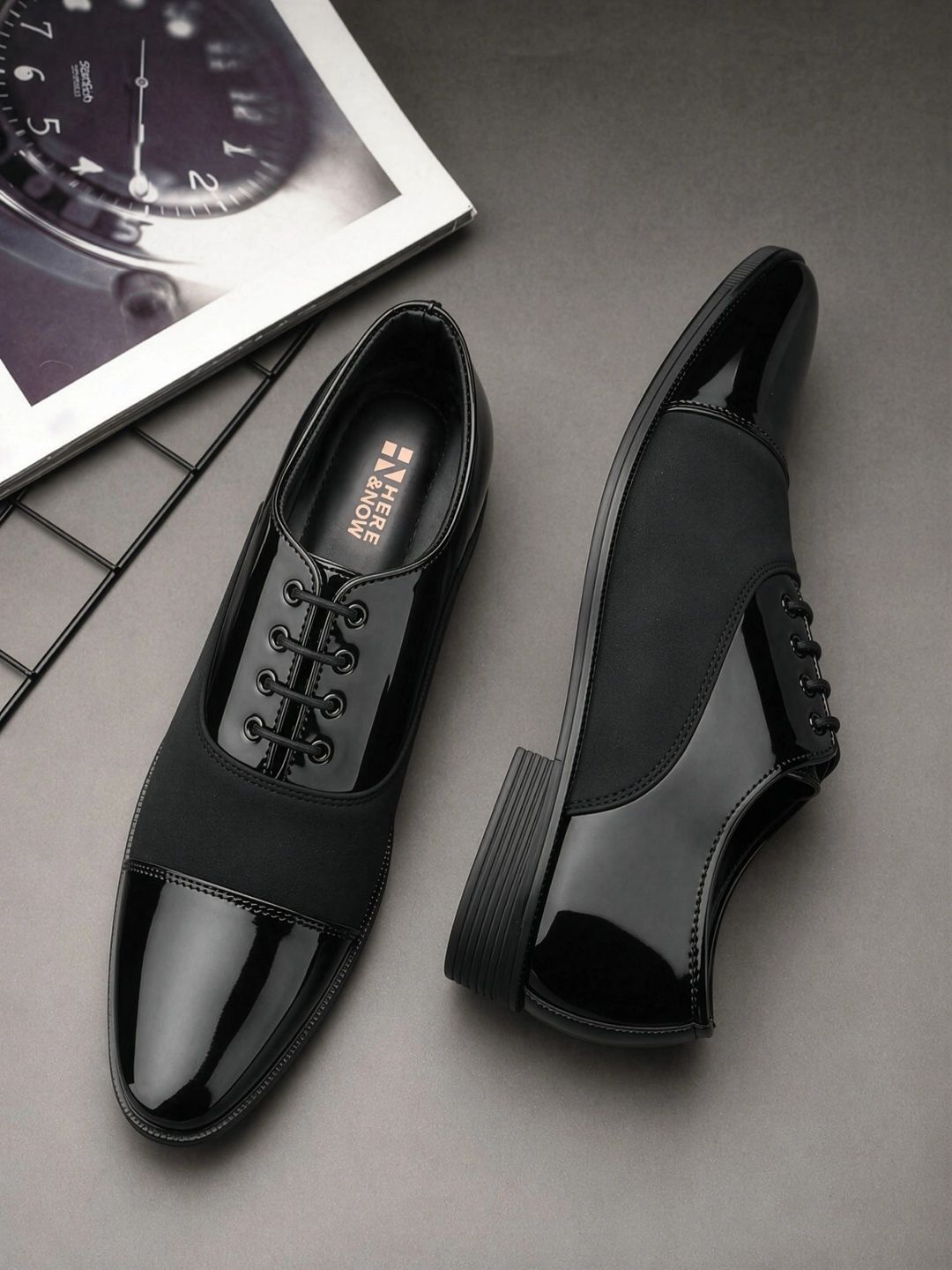HERE&NOW Men Pointed Toe Lace-Ups Formal Oxfords-picture-20