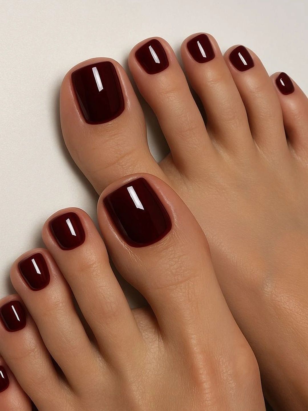 Sparkling Nailon Set Of 24 Press On Reusable Artificial Nails -Deep Wine Red-picture-10