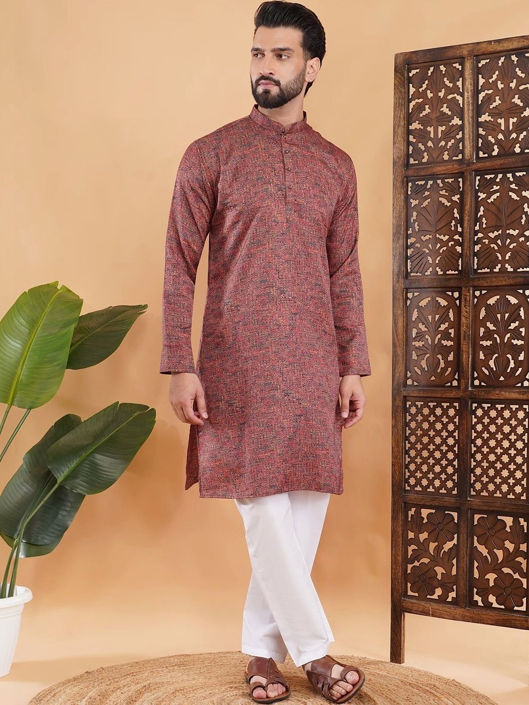 ADHIRAJAN Men Satin Blend Kurta-picture-15