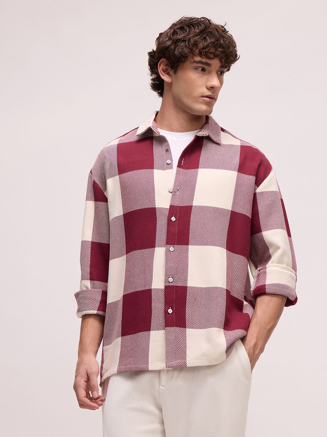CAHOOT Men Relaxed Buffalo Checks Checked Casual Shirt-picture-44
