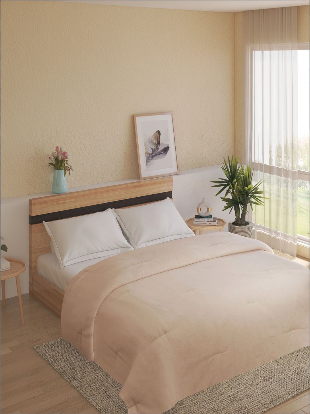 Home Centre Off White 300 GSM Comforter-image-24