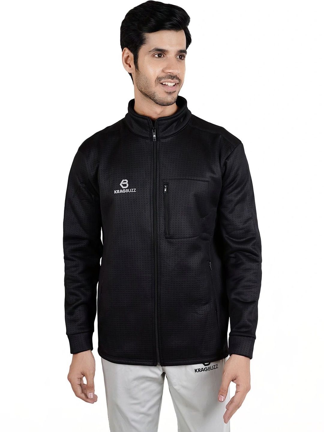 KRAGBUZZ Men Fleece Lightweight Training or Gym Sporty Jacket-image-42