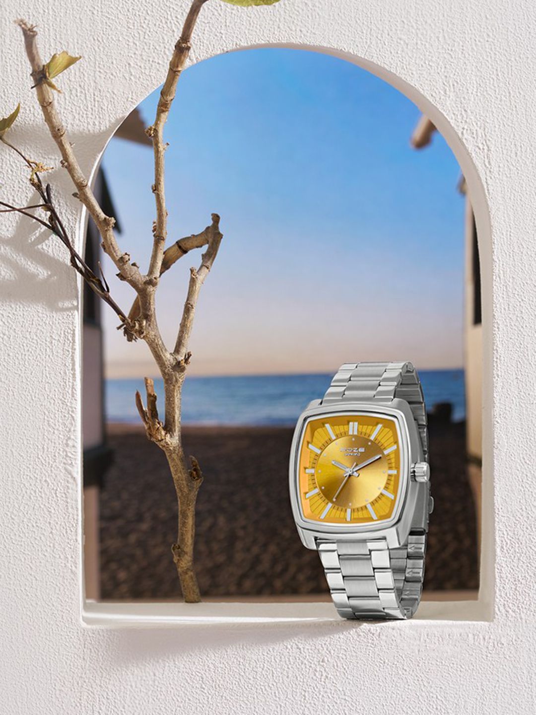 Sonata Men Poze 9 Deep Mustard Dial Analog Watch - SP70116SM01W