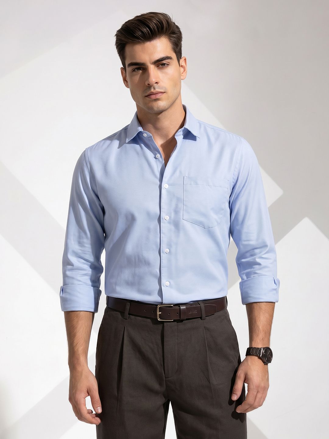INVICTUS Slim Fit Textured Formal Shirt-picture-54