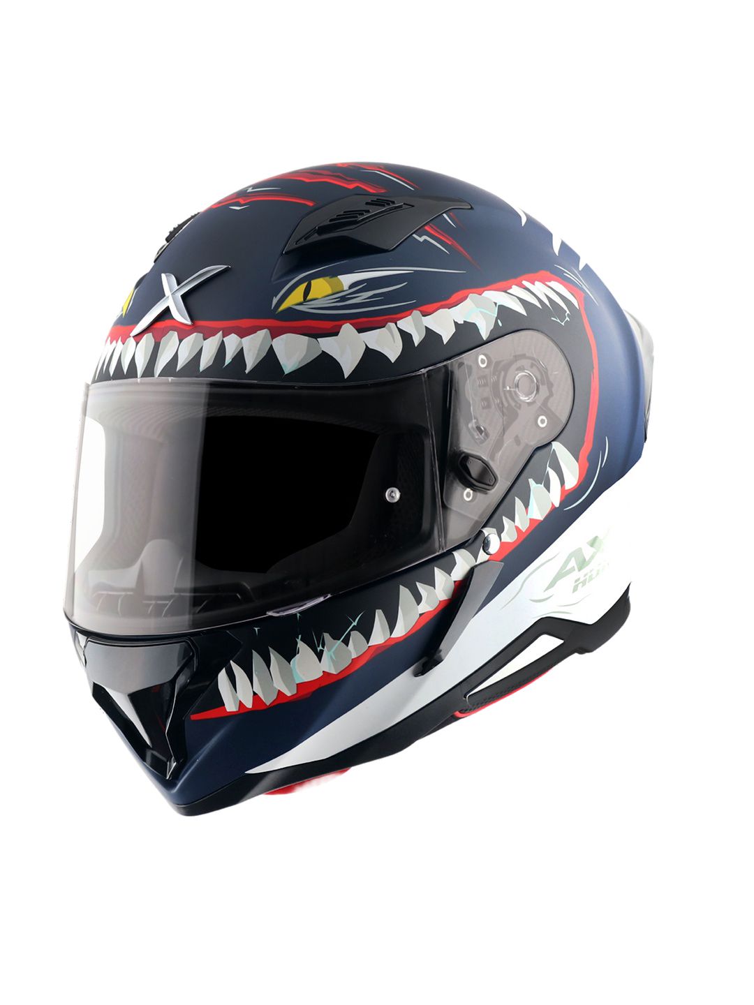 AXOR Hunter Shark Printed Scratch Resistant Full Face Helmet-picture-43