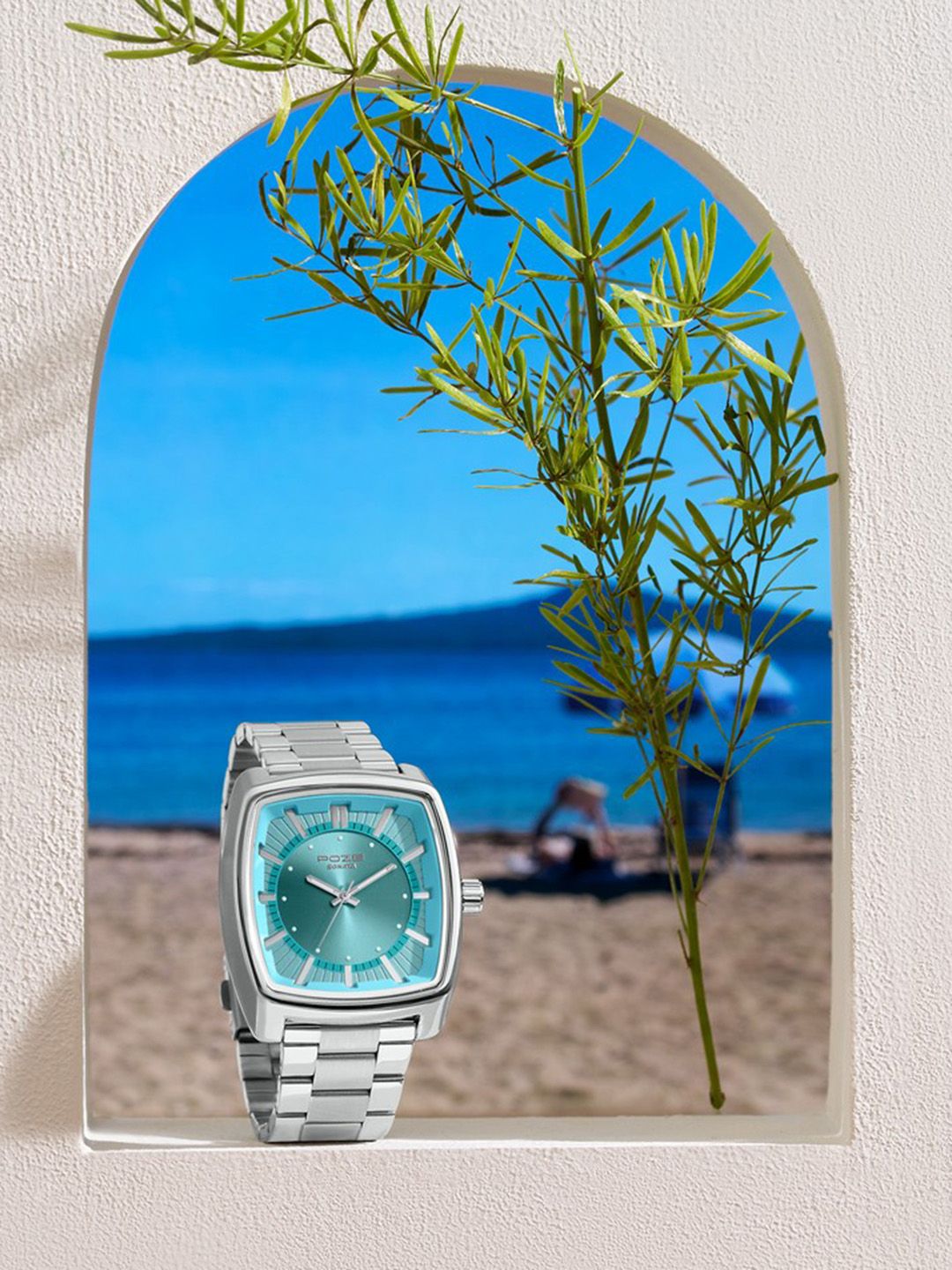 Sonata Men Poze 9 Tiffany Blue Dial Analog Watch - SP70116SM02W
