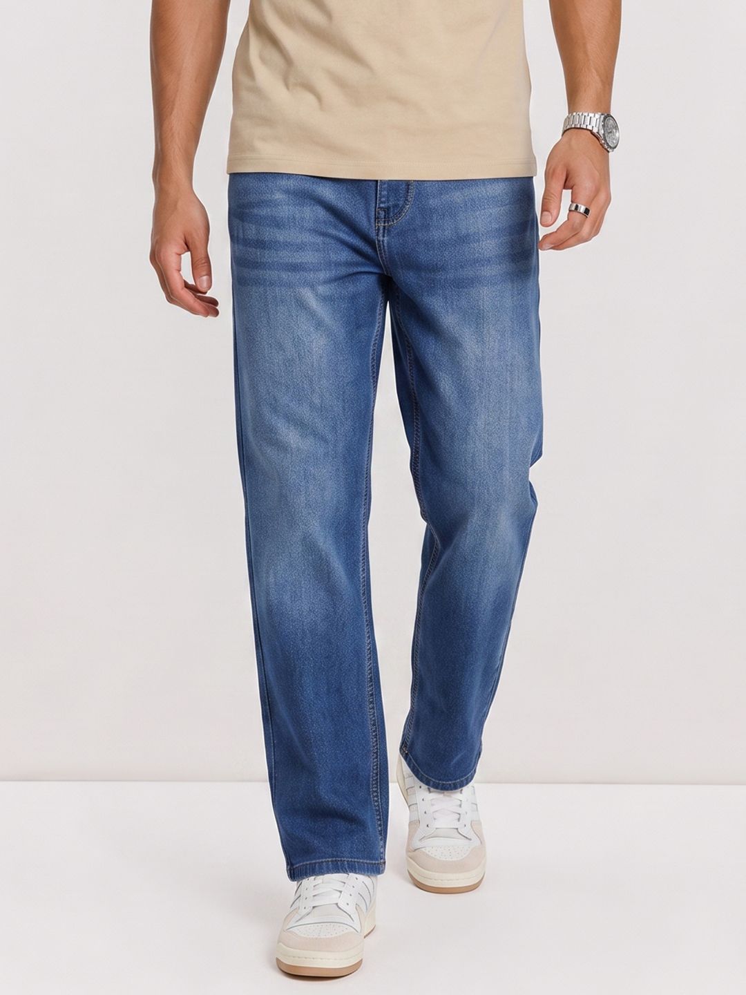 The Roadster Lifestyle Co Men Heavy Fade Clean Look Straight Fit Jeans-picture-51