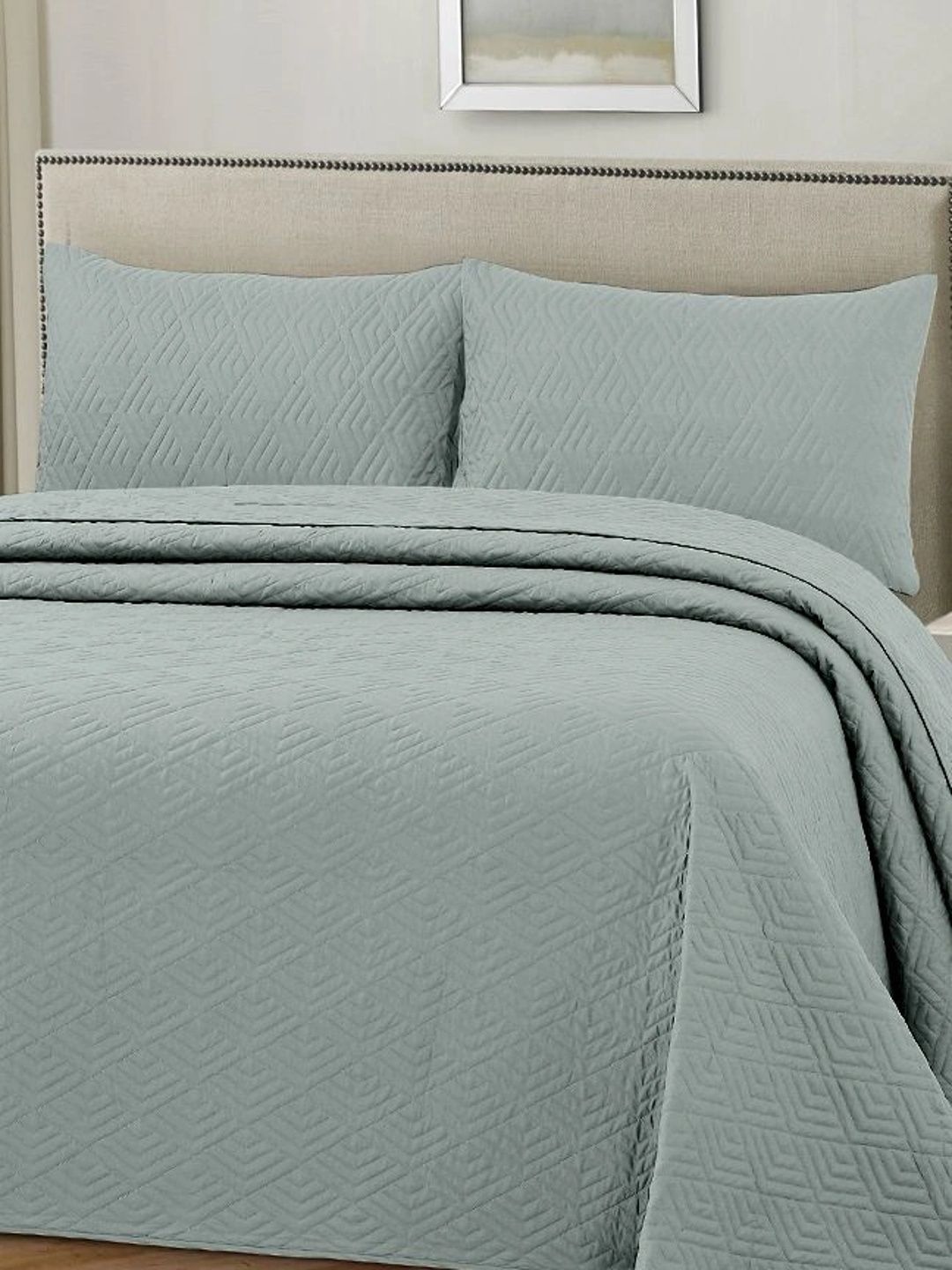 HOUSSE Grey Solid Cotton 3 Piece Double King Regular Bedding Set-image-35