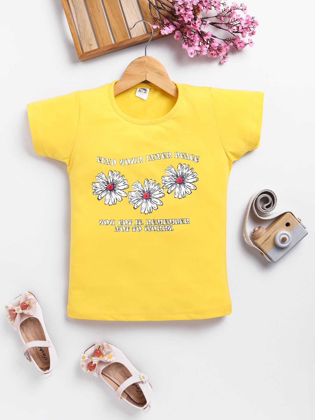 Here&Now X Game Begins Girls Floral Printed T-shirt-picture-17