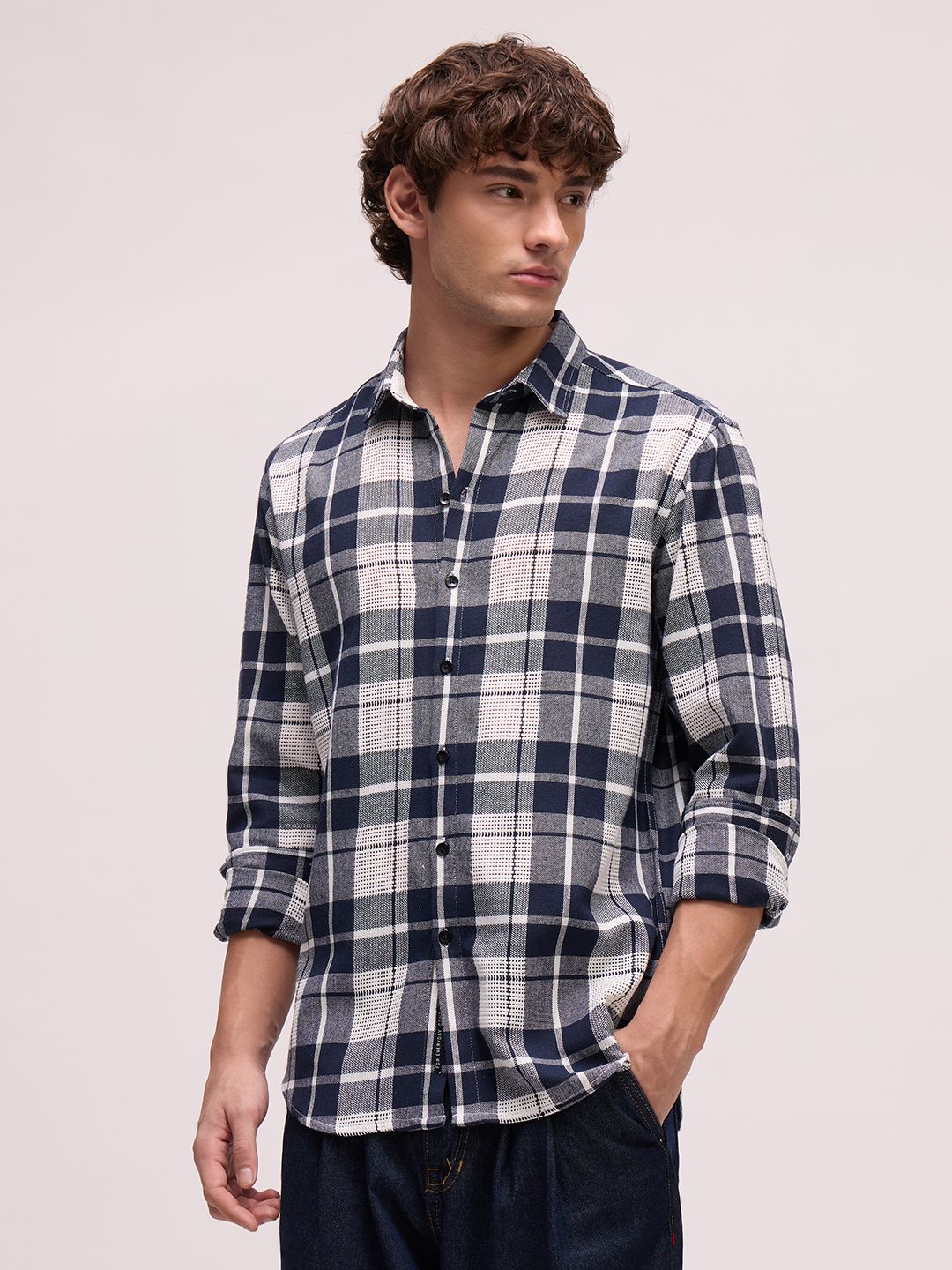 CAHOOT Men Standard Tartan Checks Checked Casual Shirt-picture-37