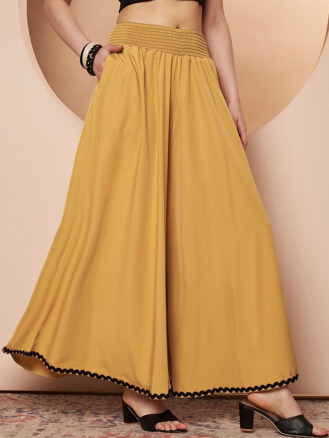 LookShine Women Hem Design Flared Palazzos-picture-9