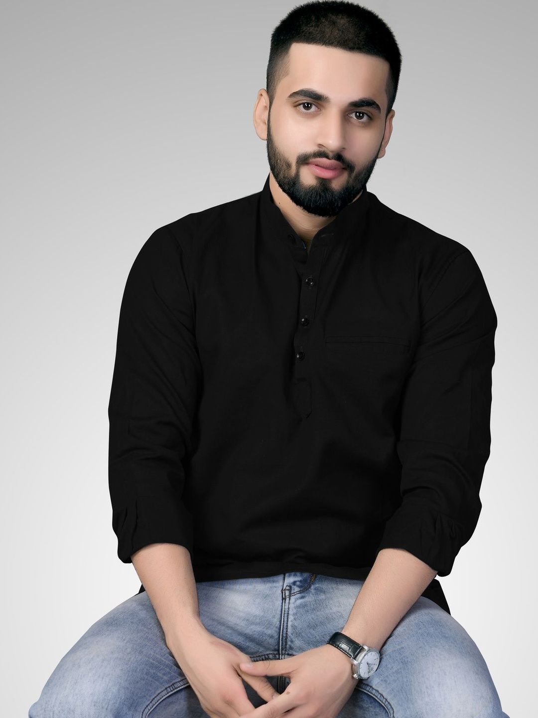 CROWN WORLD Men Dobby Kurta-picture-41