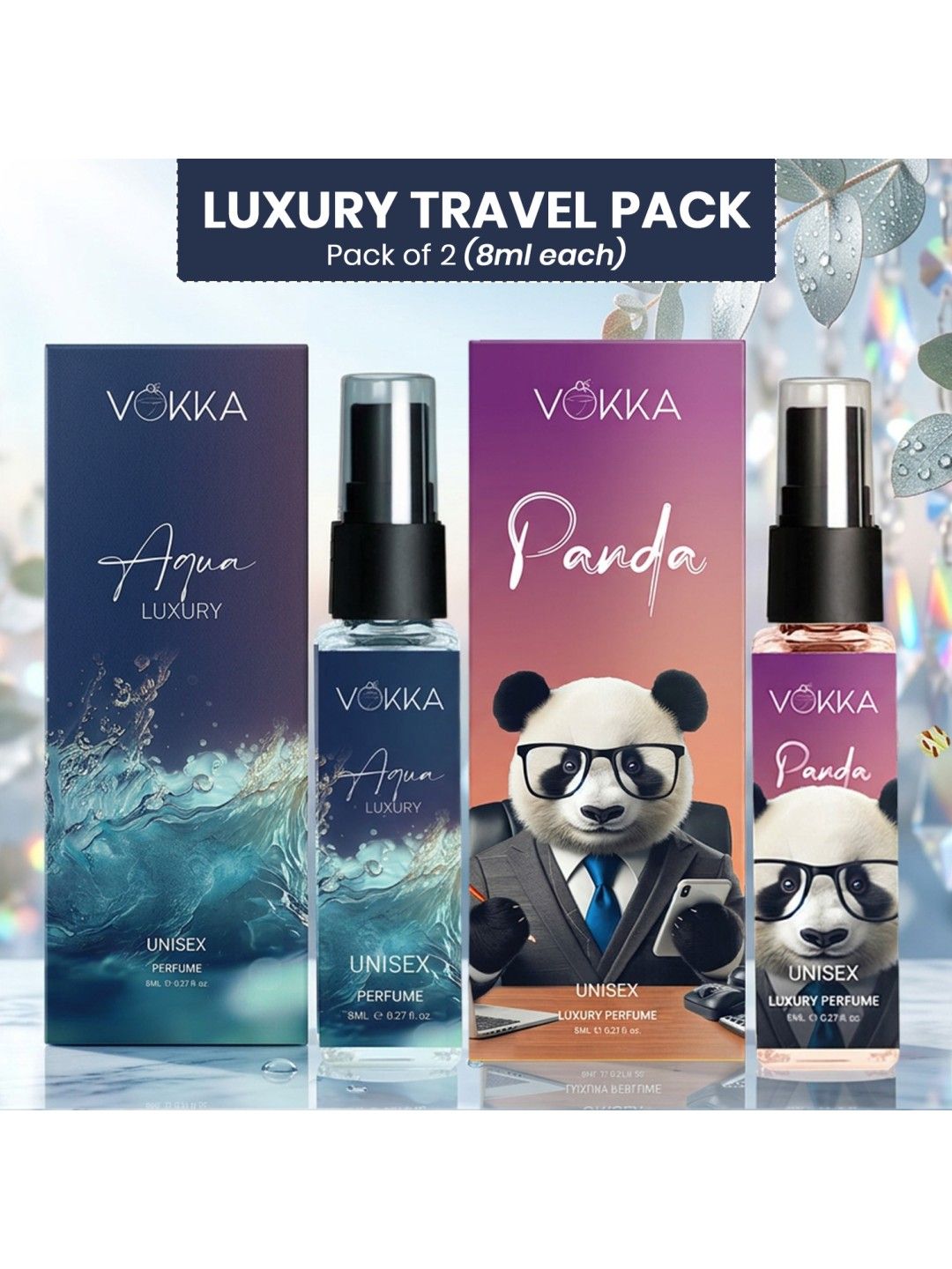 VOKKA Set Of 2 Aqua & Panda Eau De Perfum - 8 ml Each-picture-14