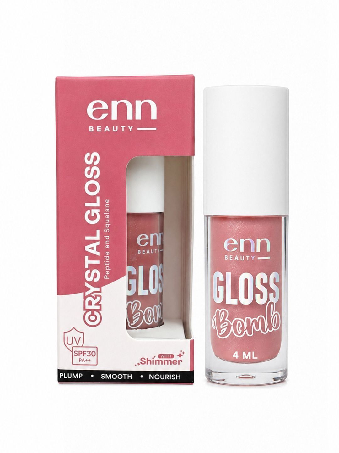 ENN Crystal Gloss Shimmer Lip Gloss - 4 ml - Petal Pop-picture-22