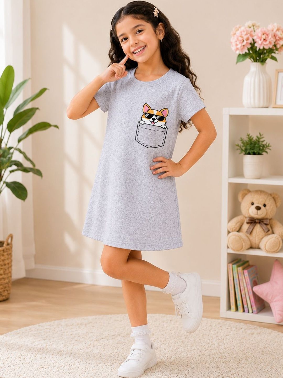 KEESOR Print T-shirt Dress-picture-24