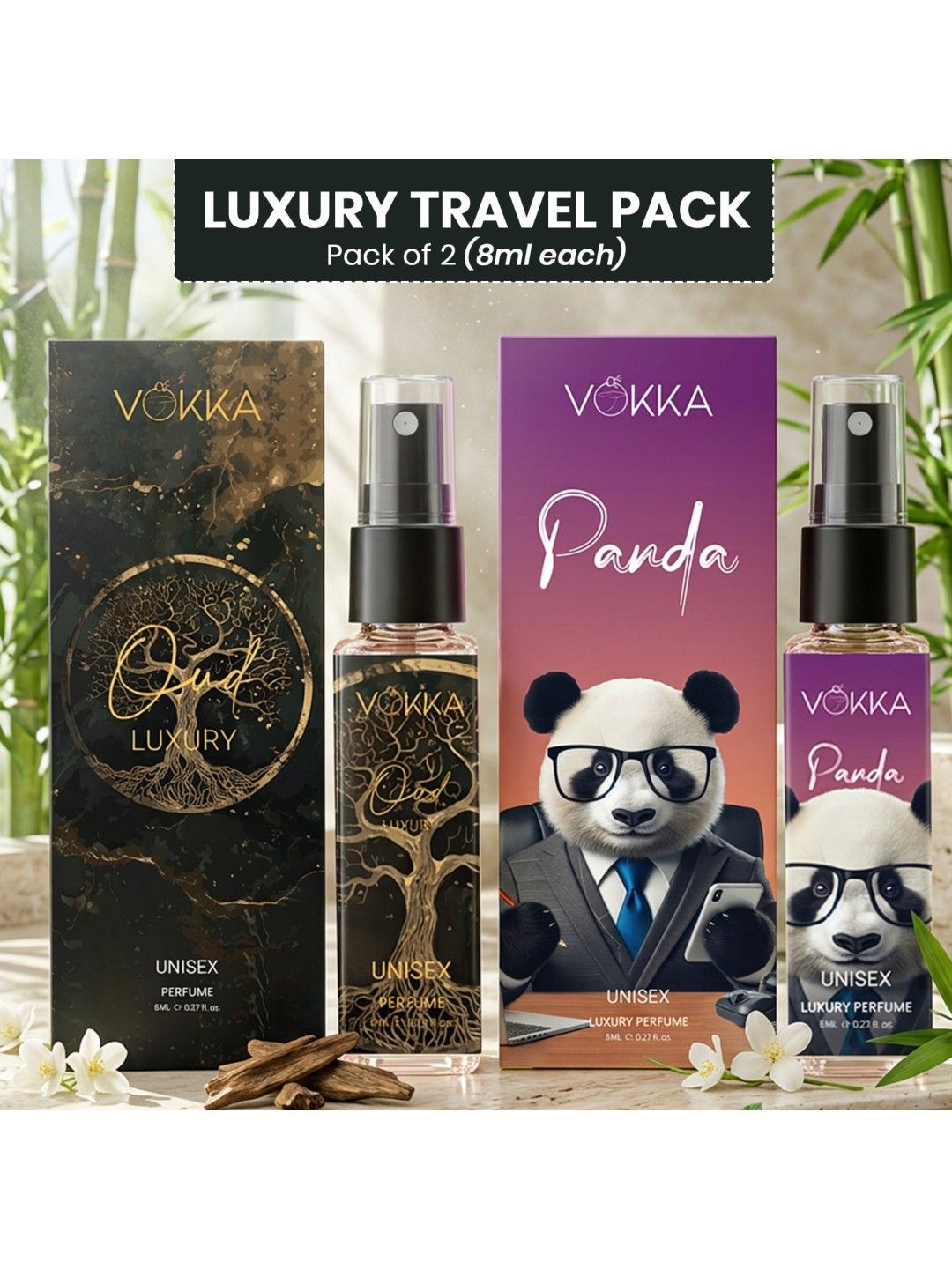 VOKKA Set Of 2 Oud & Panda Eau De Perfum - 8 ml Each-picture-30