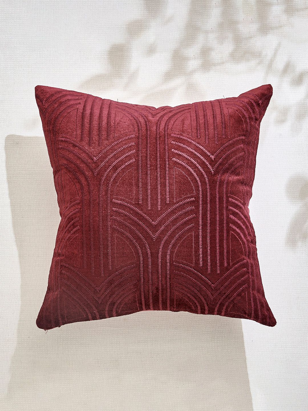 Home Centre Red Geometric Square Cushion Covers-image-33