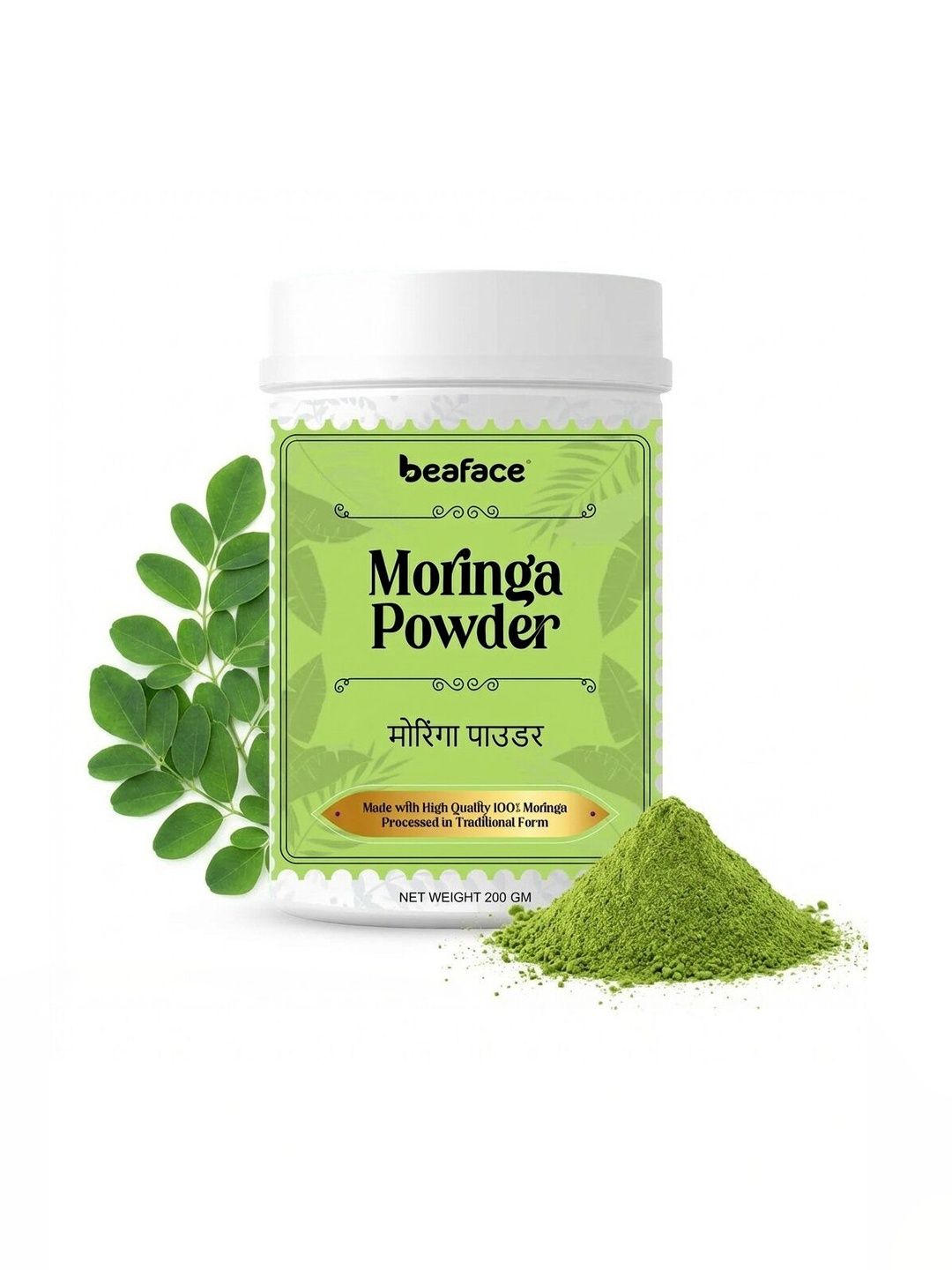 Beaface Moringa Powder Nutritional Boost Nutrient Rich Mask & Peel - 200 g-image-6