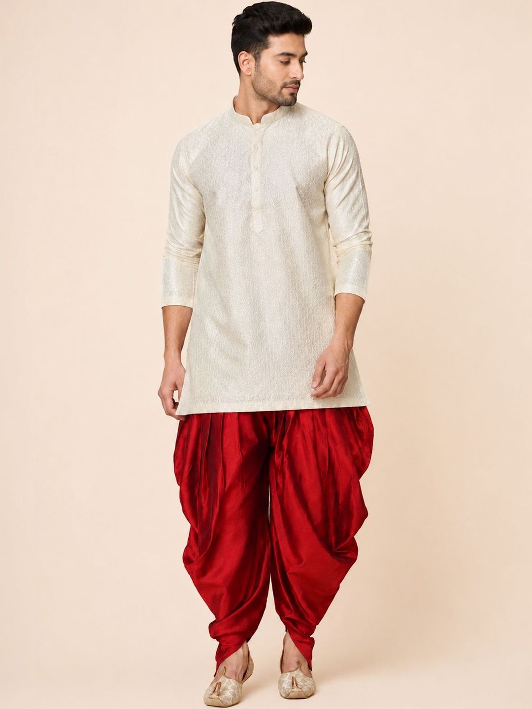 FANZI Men Silk Dhoti Pants Dhotis-picture-34