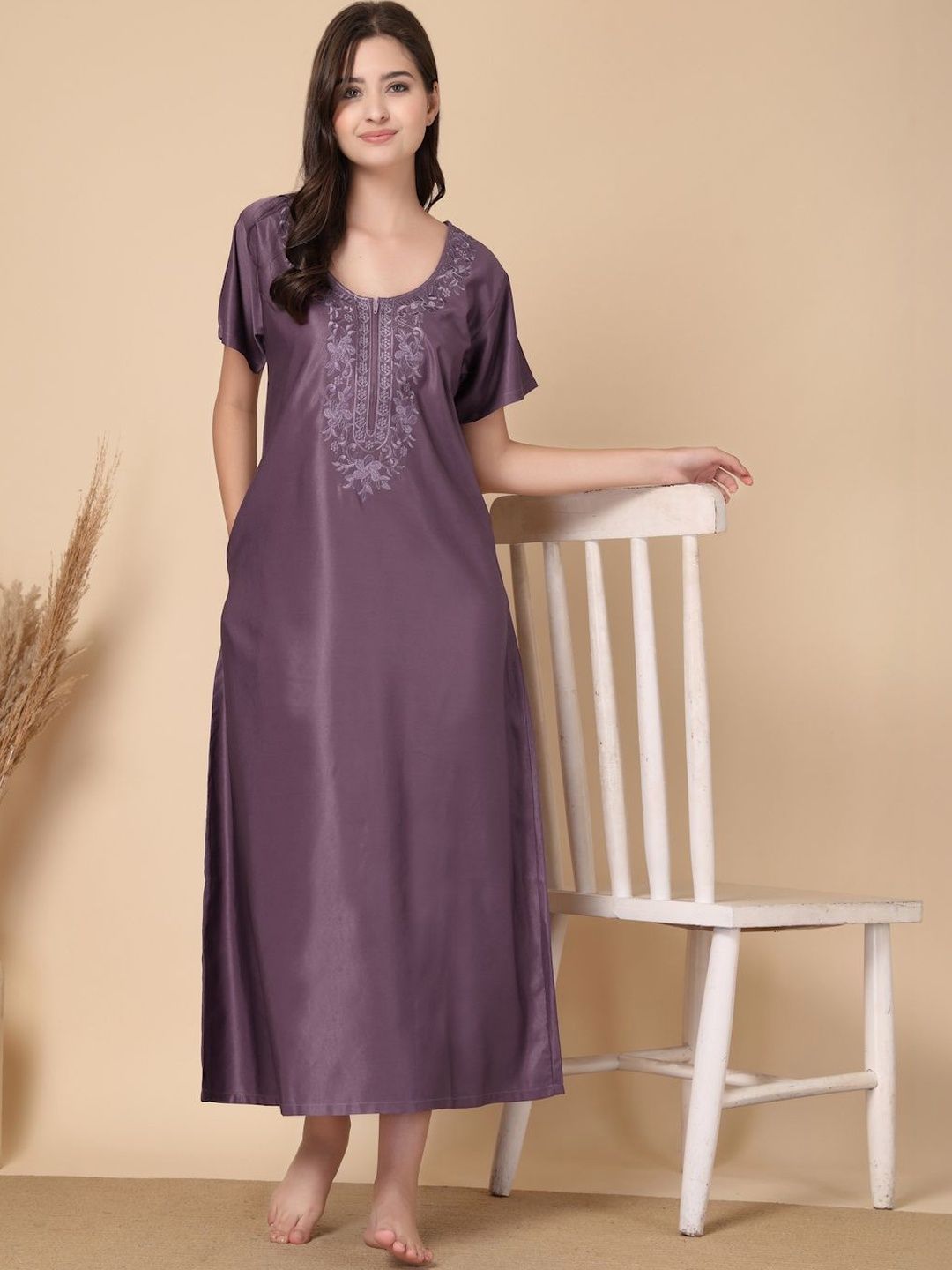 ETC Embroidered Maxi Nightdress-picture-49