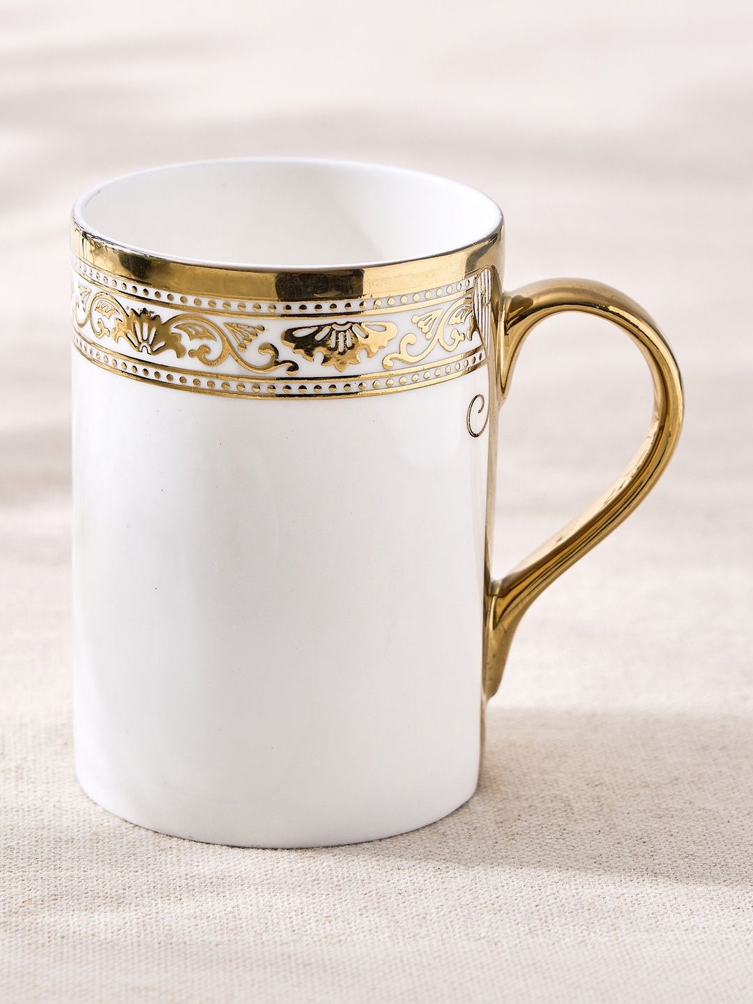 Home Centre White Printed Porcelain Glossy Mugs Set of Cups and Mugs-picture-27