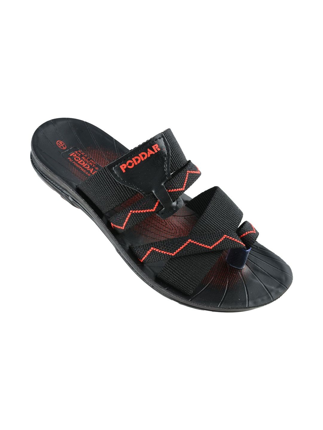 Poddar Men Textured One Toe Flats-picture-48