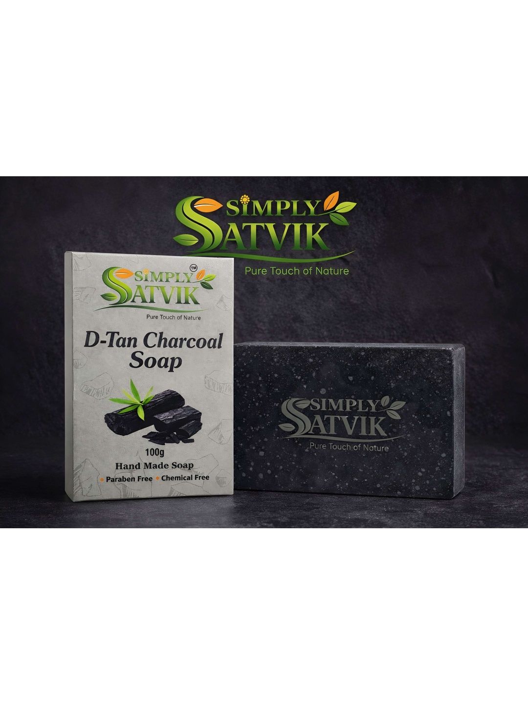 SIMPLY SATVIK De-Tan Charcoal Soap - 100 g-image-39