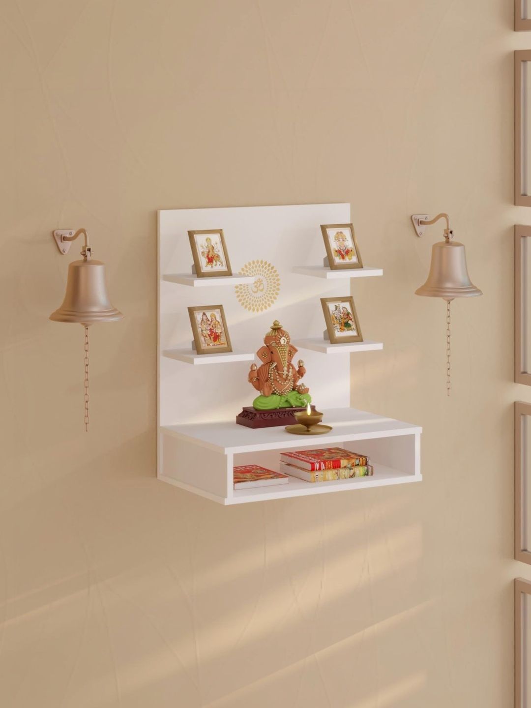 bluewud White Engineered Wood Home Temple-picture-25
