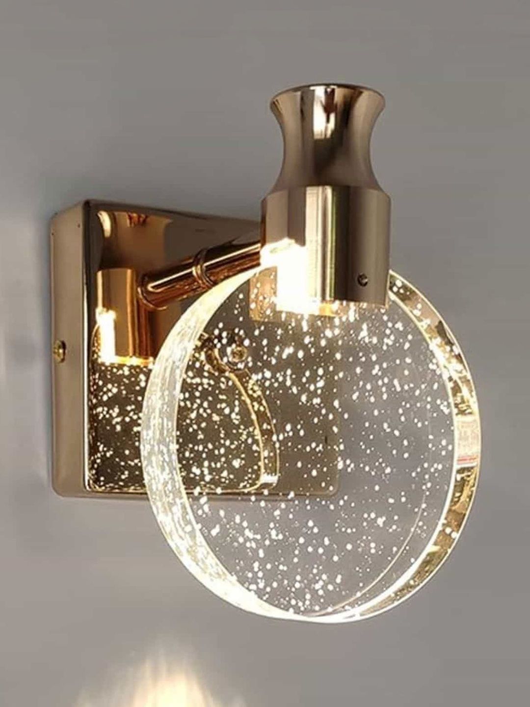 Stello Gold-Toned Textured Metal Contemporary Wall Lamp-picture-18