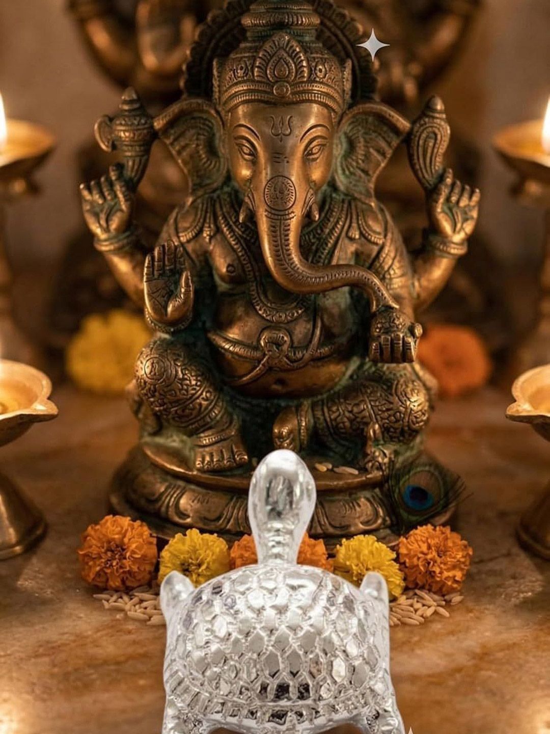 Astro-D Unisex Silver-Toned Vastu Turtle Showpieces-picture-4