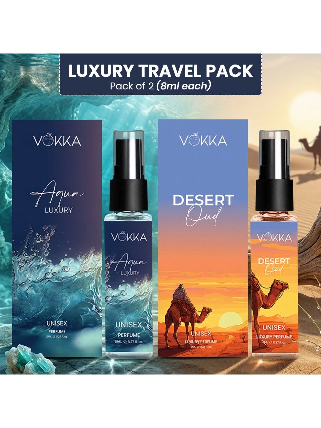 VOKKA Set Of 2 Aqua & Desset Oud Eau De Perfum - 8 ml Each-picture-35