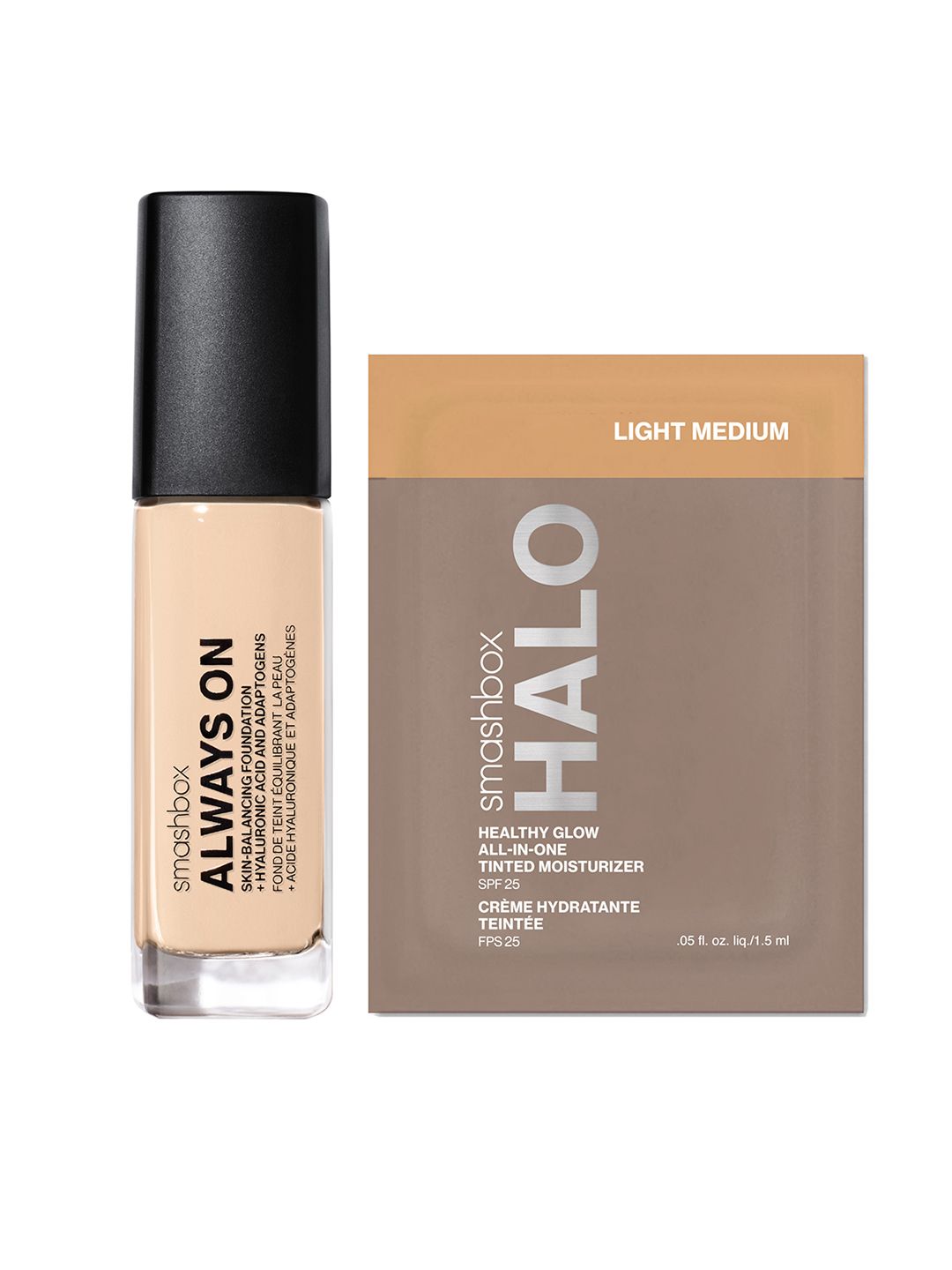 Smashbox Always On Foundation 30 ml - Shade F30N & Halo Tinted Moisturizer- Light Medium-image-32