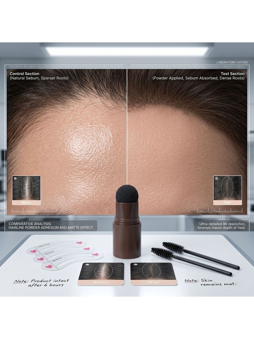 BIGBALIST Hairline Shadow Powder Stick with Brushes- 19 g - Black-image-31