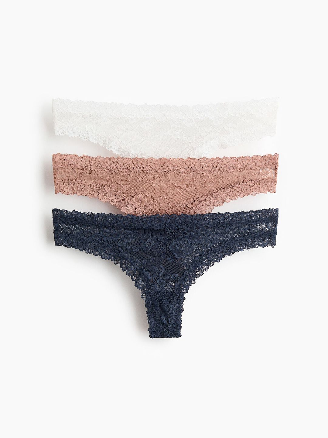 H&M 3-pack Lace Brazilian Briefs-image-4