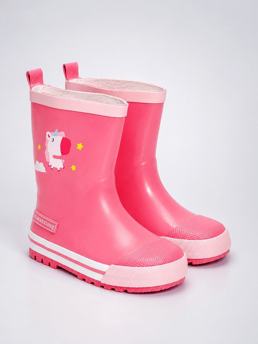 Little Surprise Box Kids Waterproof Round Toe Slip-On Rain Boots-picture-30