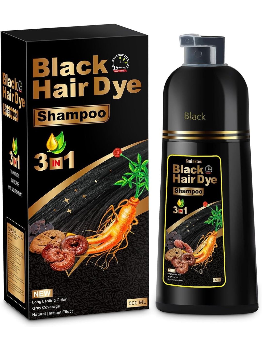 MR.THINDZ 3 In 1 Black Hair Dye Shampoo - 500 ml-picture-17