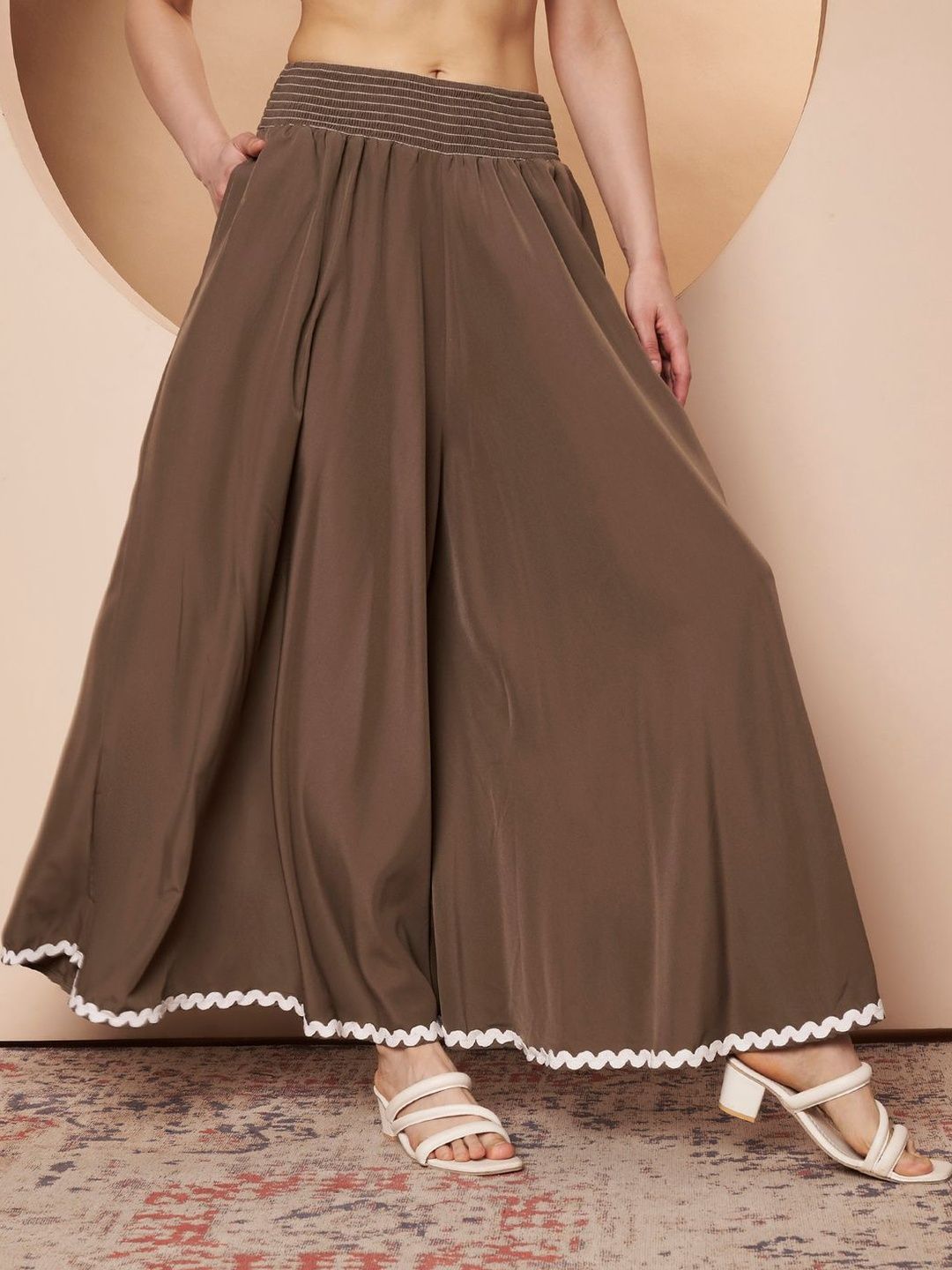LookShine Women Hem Design Flared Palazzos-picture-7